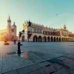 Sunrise in Krakow. Poland